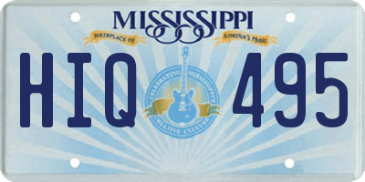 MS license plate HIQ495