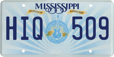 MS license plate HIQ509