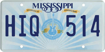 MS license plate HIQ514