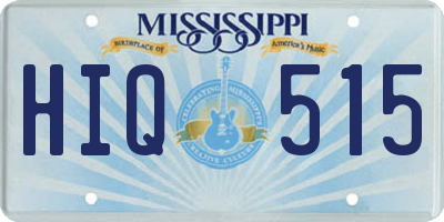 MS license plate HIQ515