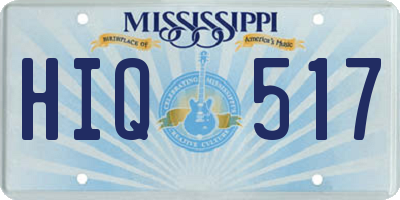 MS license plate HIQ517