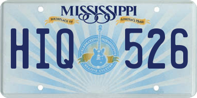 MS license plate HIQ526
