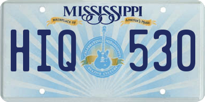 MS license plate HIQ530