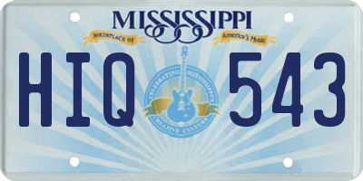 MS license plate HIQ543