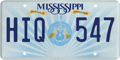 MS license plate HIQ547