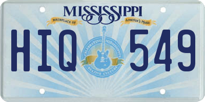 MS license plate HIQ549