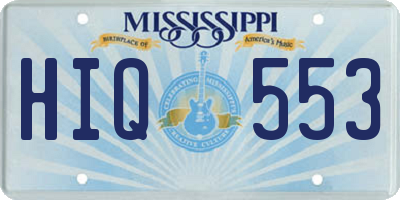 MS license plate HIQ553