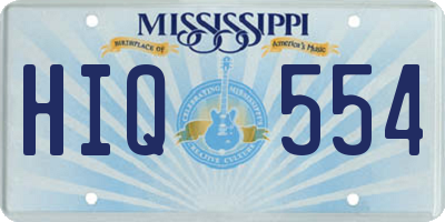 MS license plate HIQ554