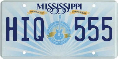MS license plate HIQ555