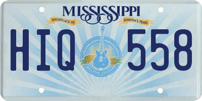 MS license plate HIQ558