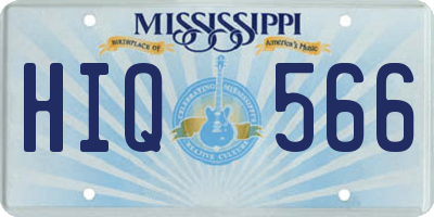 MS license plate HIQ566