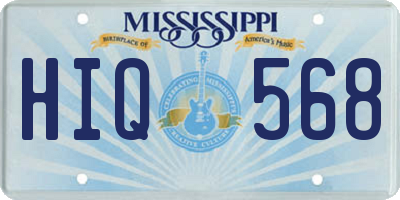 MS license plate HIQ568