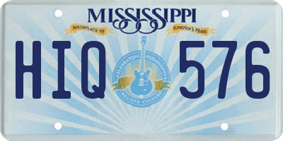 MS license plate HIQ576