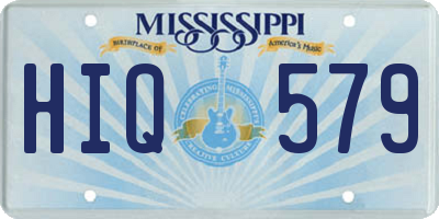 MS license plate HIQ579