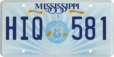 MS license plate HIQ581