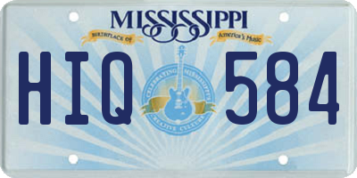 MS license plate HIQ584