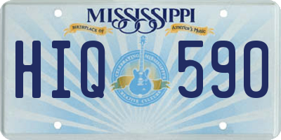MS license plate HIQ590