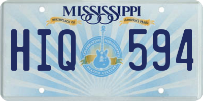 MS license plate HIQ594