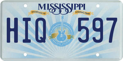 MS license plate HIQ597