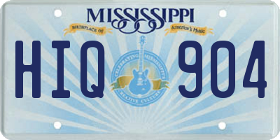 MS license plate HIQ904