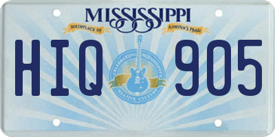 MS license plate HIQ905