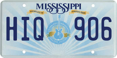 MS license plate HIQ906
