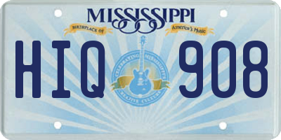 MS license plate HIQ908