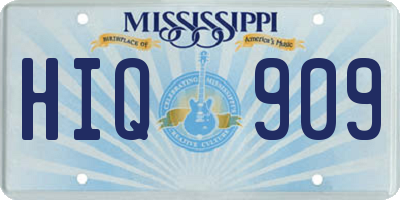 MS license plate HIQ909