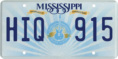 MS license plate HIQ915