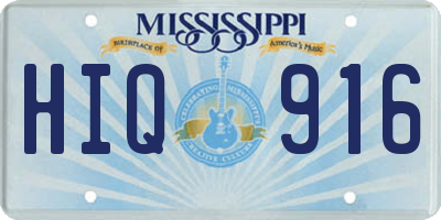 MS license plate HIQ916
