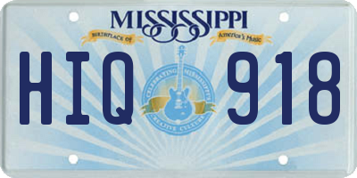 MS license plate HIQ918
