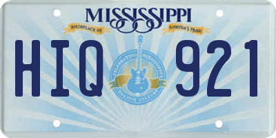 MS license plate HIQ921