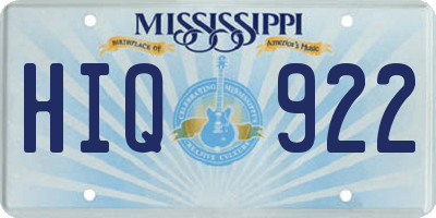MS license plate HIQ922