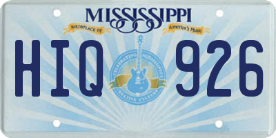 MS license plate HIQ926