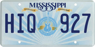 MS license plate HIQ927