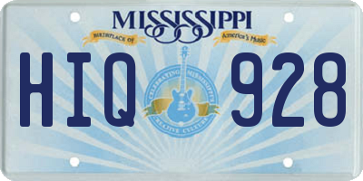 MS license plate HIQ928