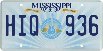 MS license plate HIQ936
