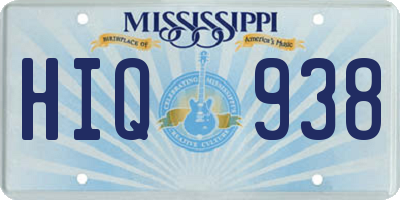 MS license plate HIQ938