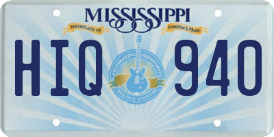 MS license plate HIQ940