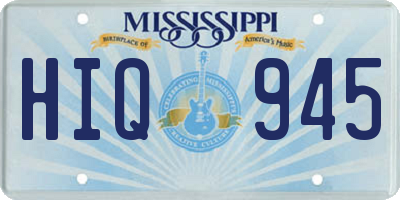 MS license plate HIQ945