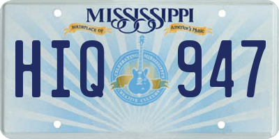 MS license plate HIQ947