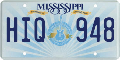 MS license plate HIQ948