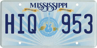 MS license plate HIQ953
