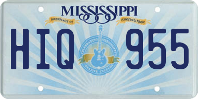 MS license plate HIQ955