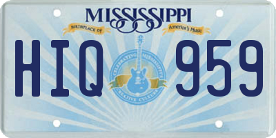 MS license plate HIQ959