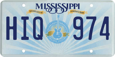 MS license plate HIQ974