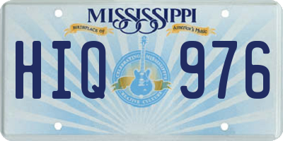 MS license plate HIQ976