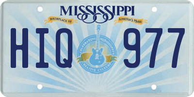 MS license plate HIQ977