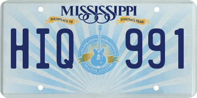 MS license plate HIQ991