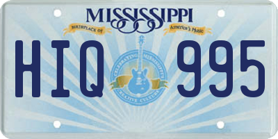 MS license plate HIQ995